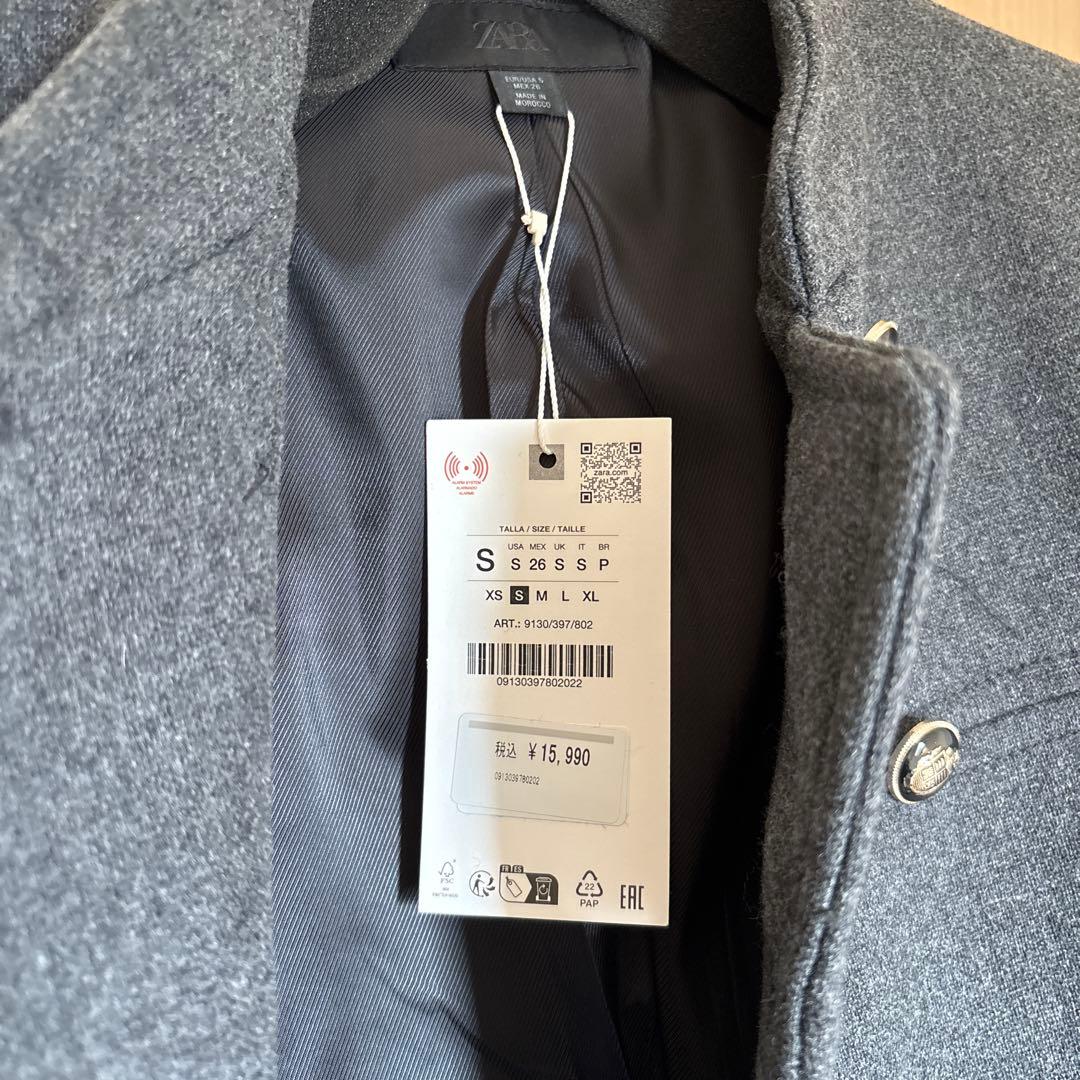ZARA ダブルブレストコート 新品未使用 - メルカリ