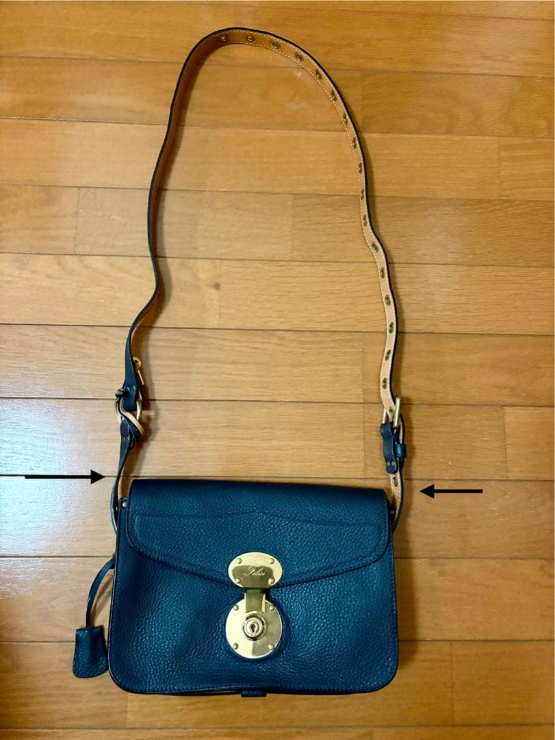 激レア！！【Felisi】 コレクションレザー ショルダーバッグ(ネイビー