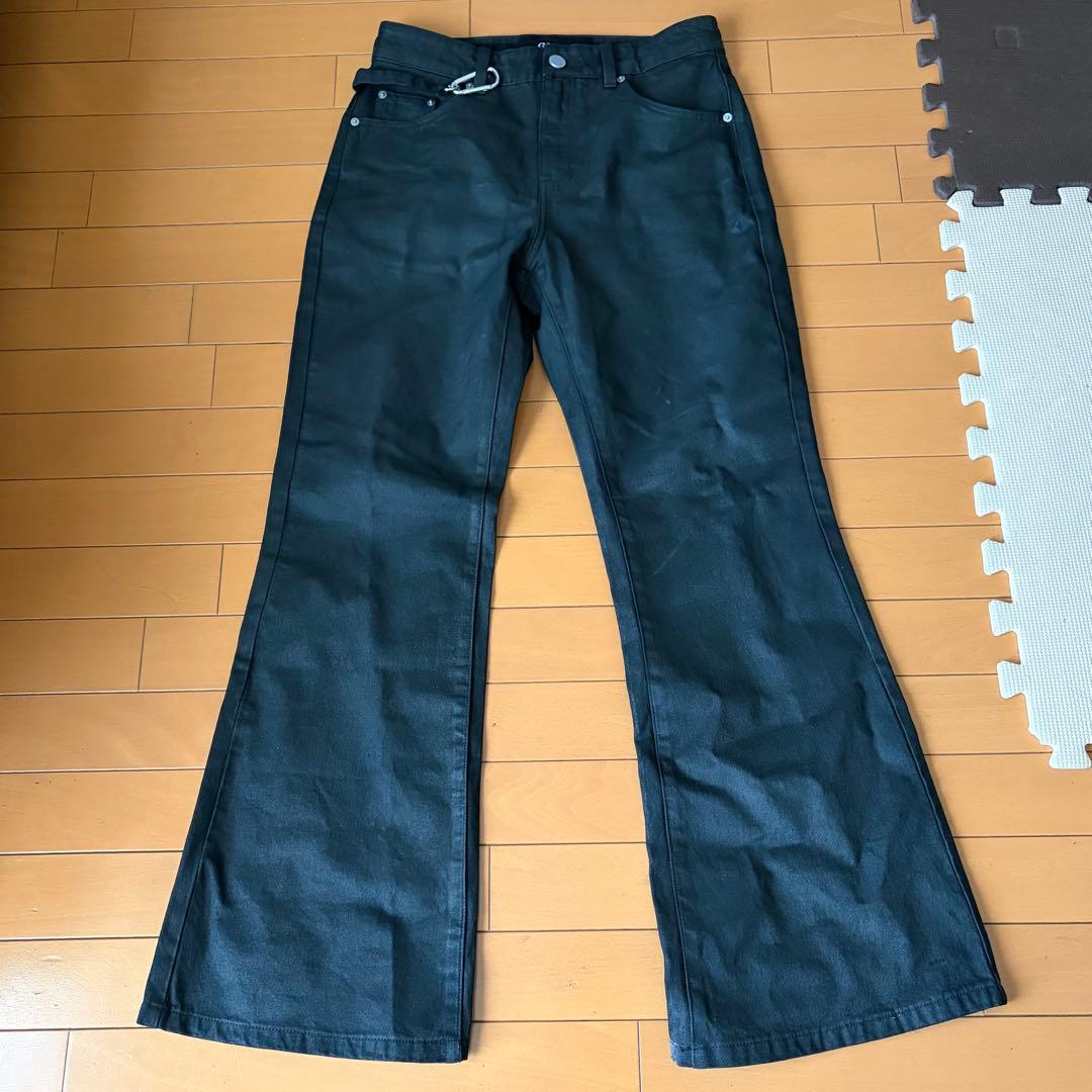 Goar.archive strapped flare oil pants M - メルカリ