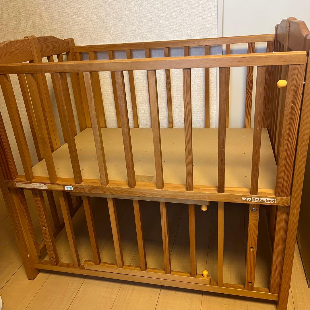 ハピネス Baby Bed ベビーベッド 60cm×90cm 木製 ハピネス Baby Bed ベビーベッド 60cm×90cm 木製 ハピネス Baby Bed