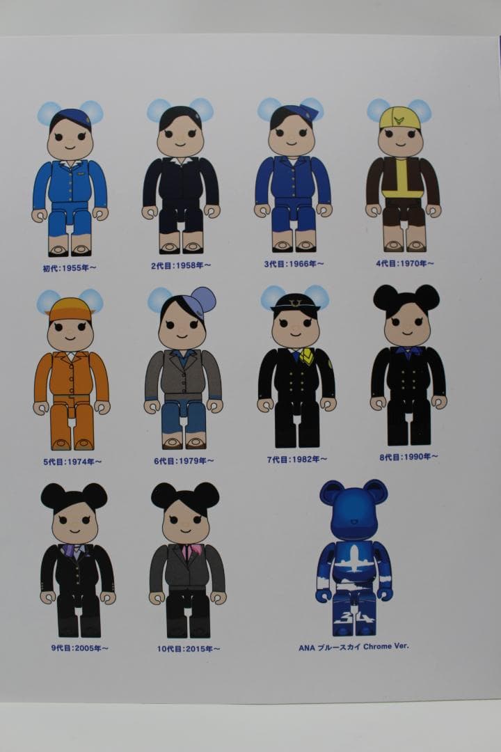 BE@RBRICK for 全日空 ANA70周年記念 歴代CA制服コレクション - メルカリ