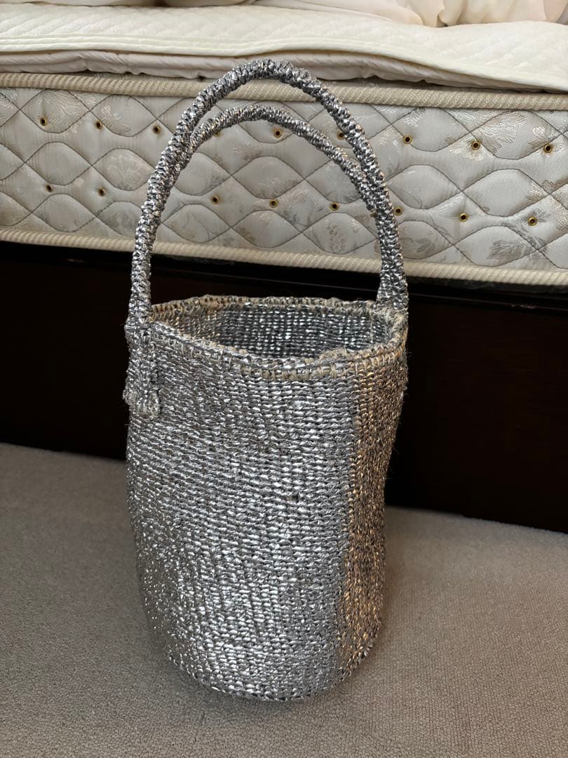 RECTANGLE シルバー かごバッグ rectangle シルバーバスケット