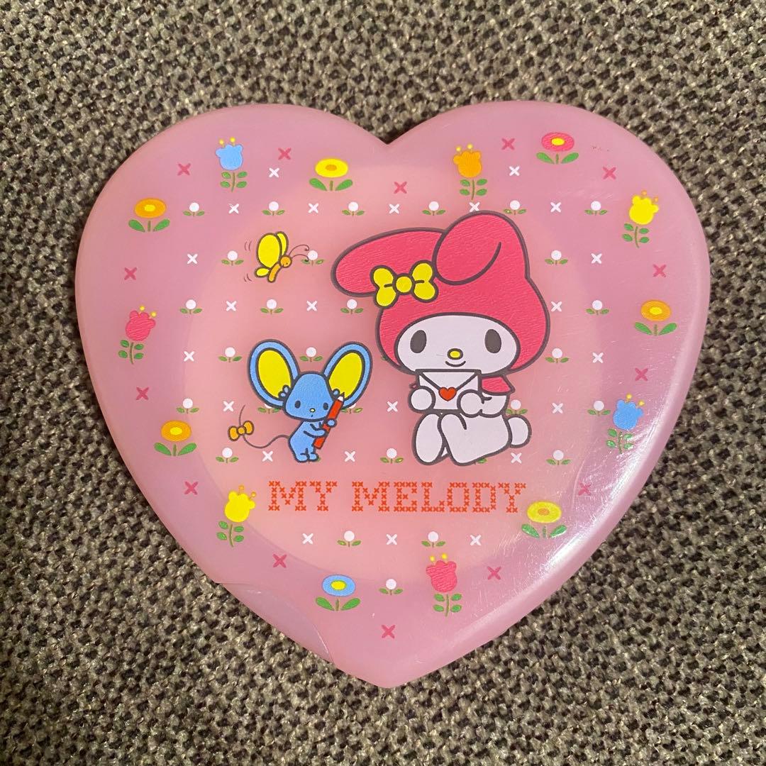 値下⭐︎マイメロディ【2000年】ハート型 ミラーコーム コンパクト