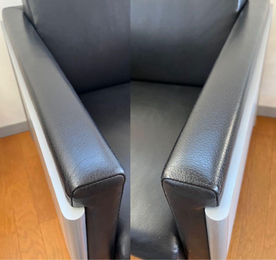 イトーキ MEZZO ラウンジチェア ② 本革 21万 モダン シングルソファ