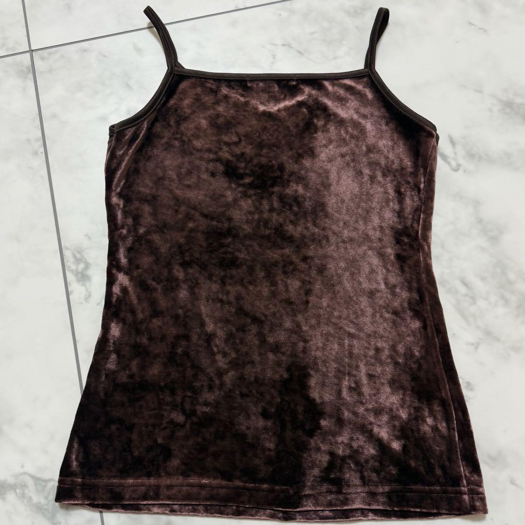 y2k 00s ベロア 平成ギャル キャミ ソール フェアリーグランジ 森