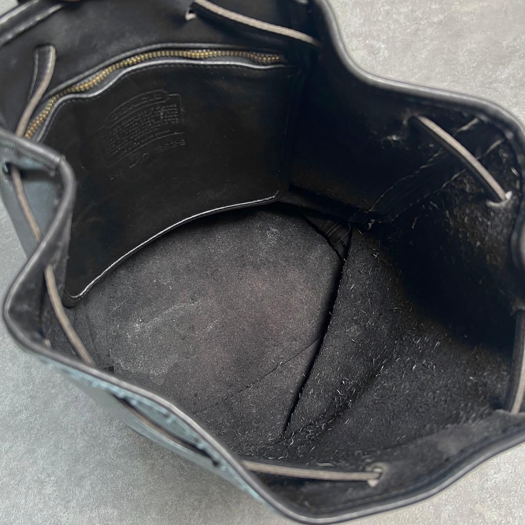 美品】オールドコーチ 巾着ショルダーバッグ ブラック 9929 西口修平氏