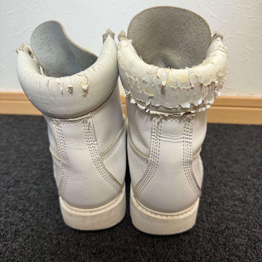 レア! ティンバーランド 白 ブーツ 25.5cm レザー ホワイト - メルカリ