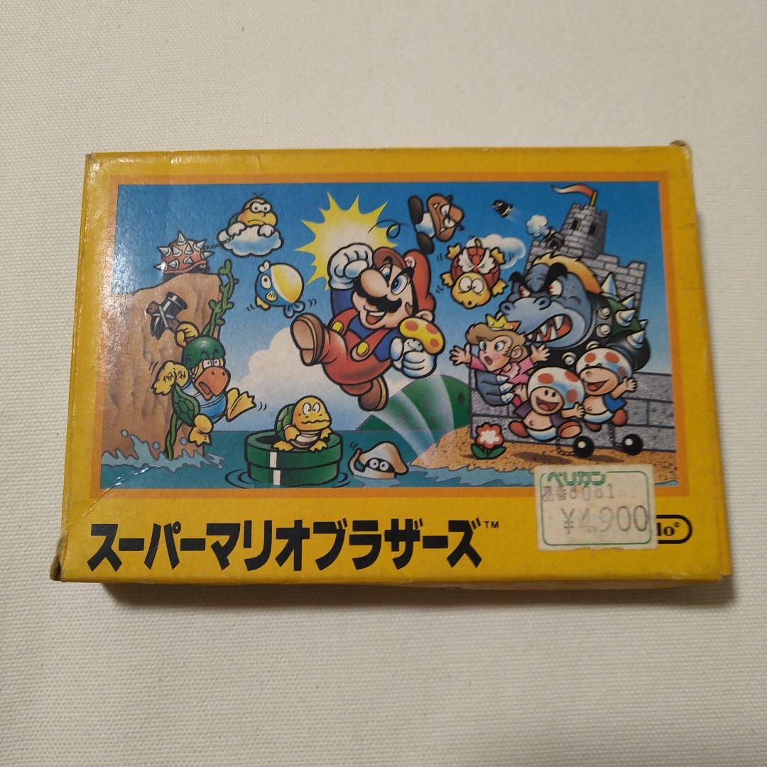 スーパー マリオ ブラザーズ 初代 ファミコン ソフト箱 説明書 付