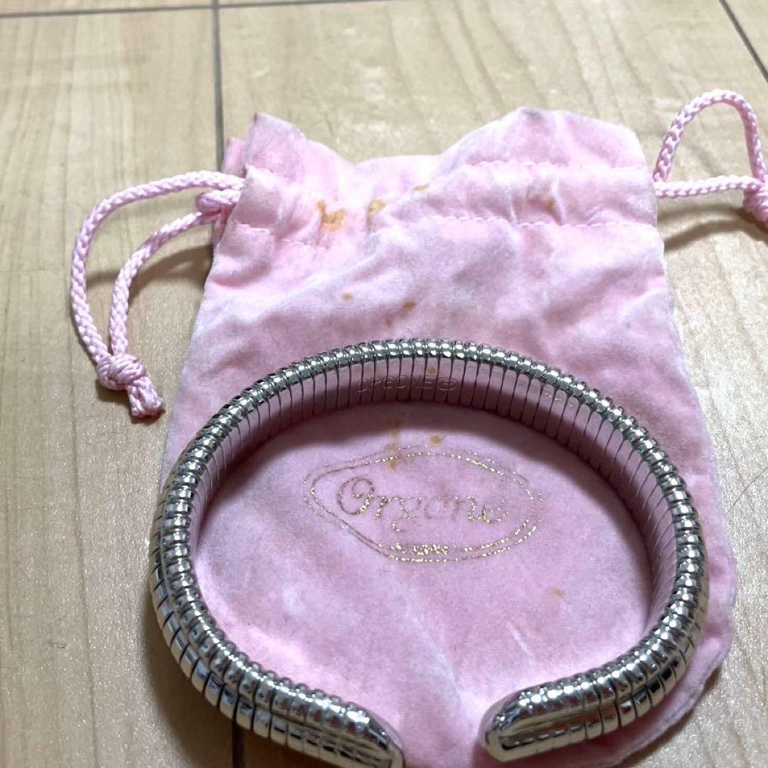 美品 orgone オルゴンリング バングル ブレスレット シルバー系 施術用
