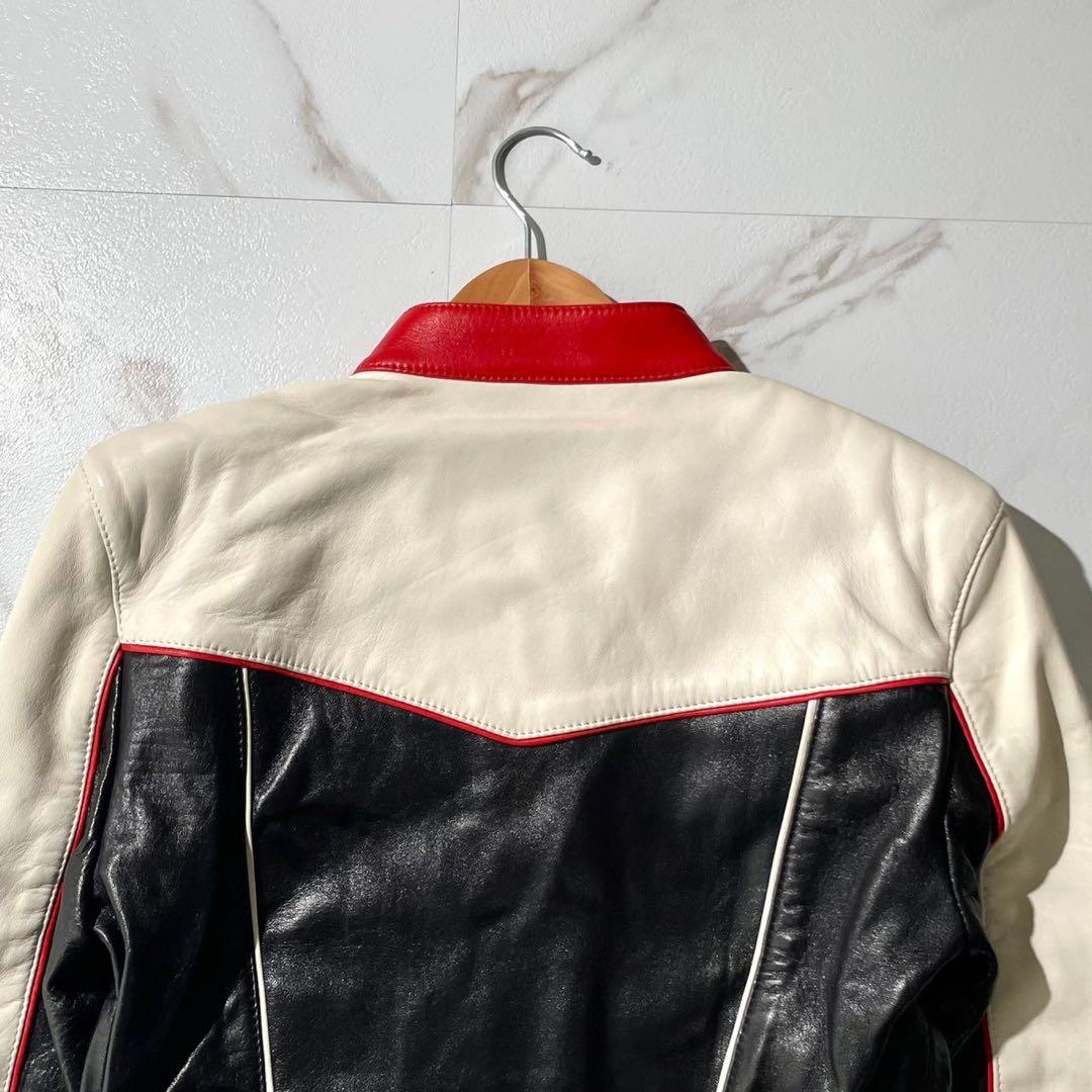 未使用 定価22万 ディーゼル Dロゴ ライダース レザージャケット