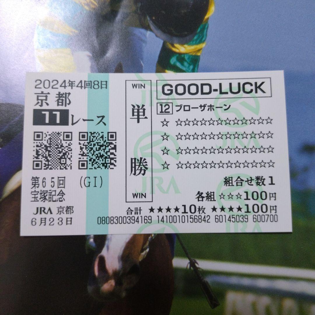 ブローザホーン 宝塚記念現地的中単勝馬券 - メルカリ