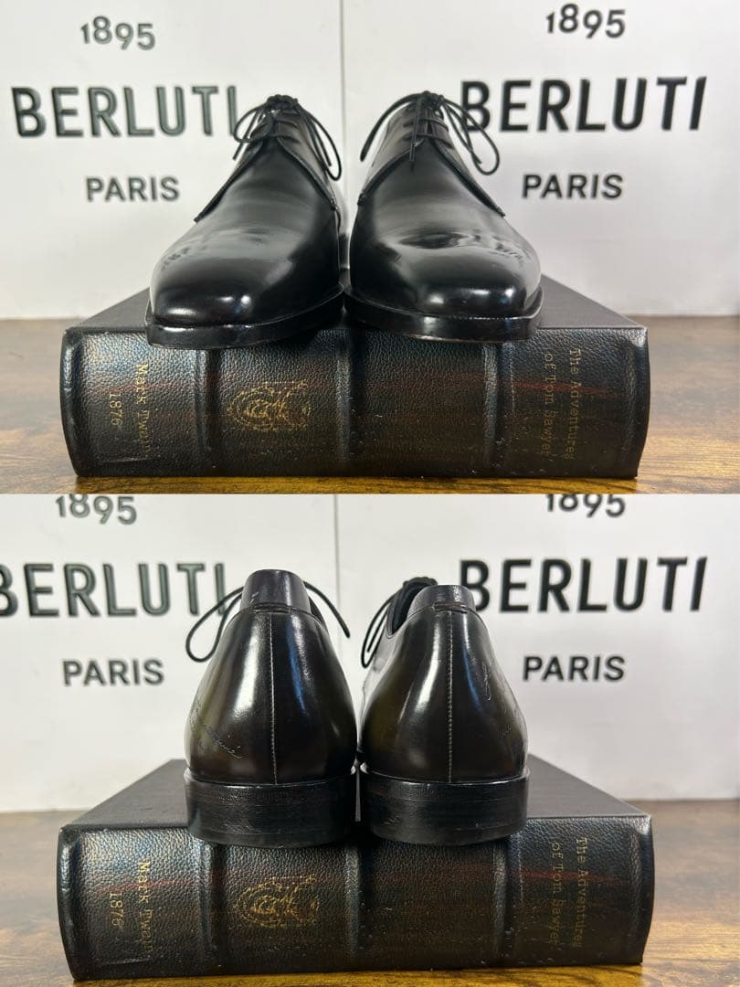 希少 付属品完備 Berluti デムジュール プレーントゥ レザーシューズ 8