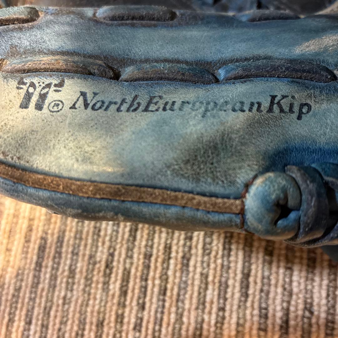 即戦力 ミズノ 野球 硬式 ピッチャーグローブ ブルー 男性使用 1/18取