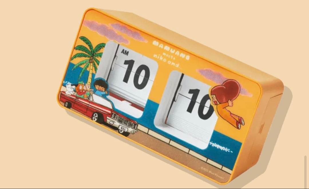 マムアン×ニコアンド コラボ パタパタ時計 - メルカリ