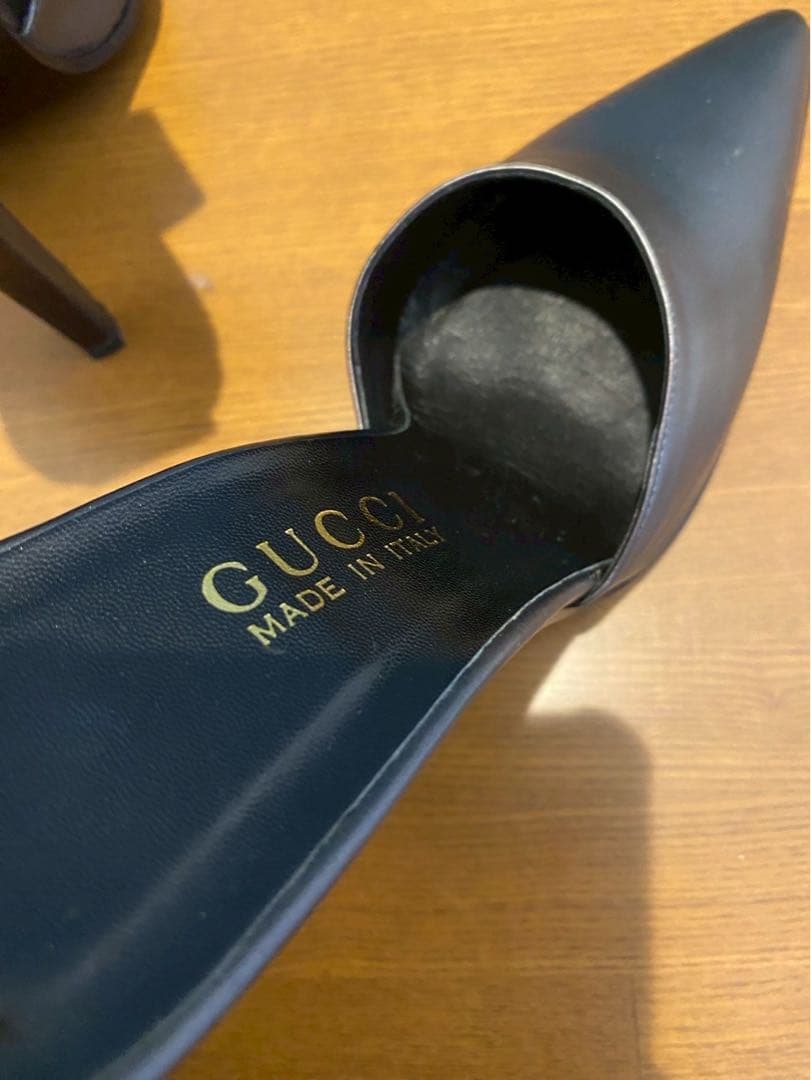 GUCCI グッチ アンクルストラップ ミュール パンプス ピンヒール