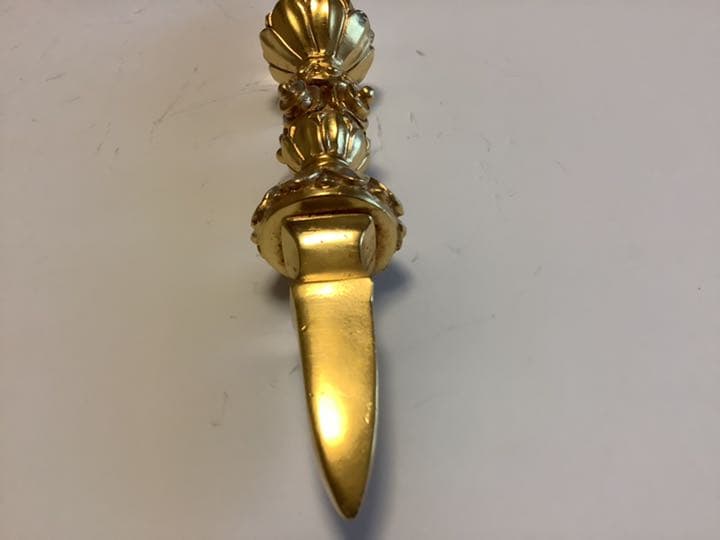 《 新品　1点物 》24金張り　独鈷杵　プルパ　仏教　特大　約23センチ　10