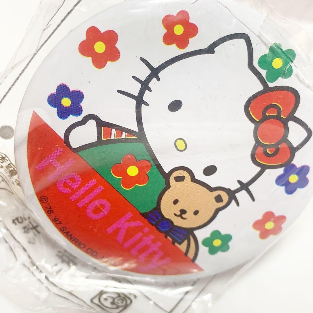 昭和レトロ サンリオ76.97 ハローキティ♡キティちゃん缶バッジ 当時物