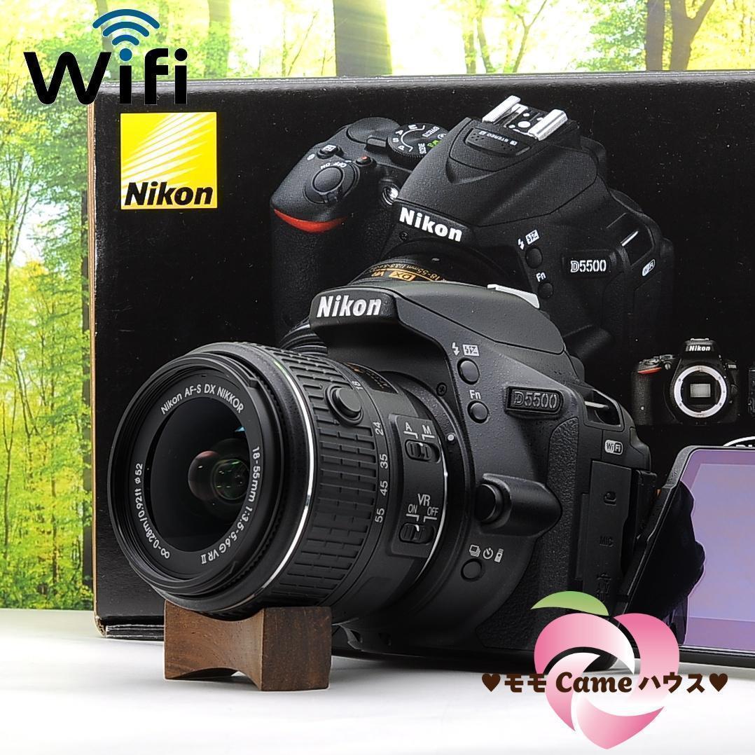 スマホ転送機能付☆ニコン D5500☆液晶タッチで簡単操作♪高画質一眼レフ タッチパネル操作が可能なバリアングル液晶モニターを搭載した