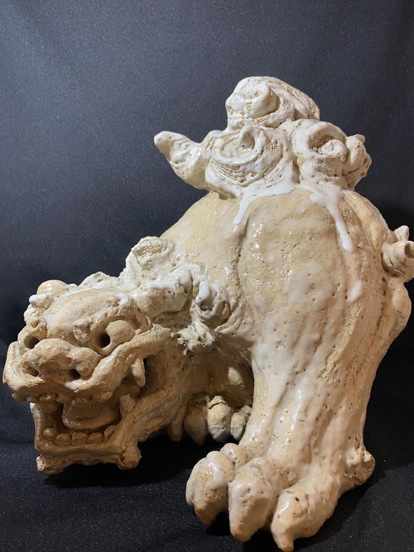 十代　三輪休雪　萩焼獅子置物　共箱 十代 三輪休雪 萩焼獅子置物 共箱 - メルカリ