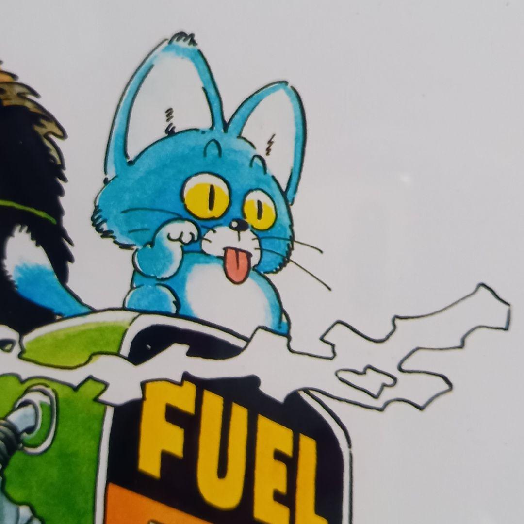 年内特価】鳥山明サイン入りカラーイラスト複製原画 所ジョージ 当時物