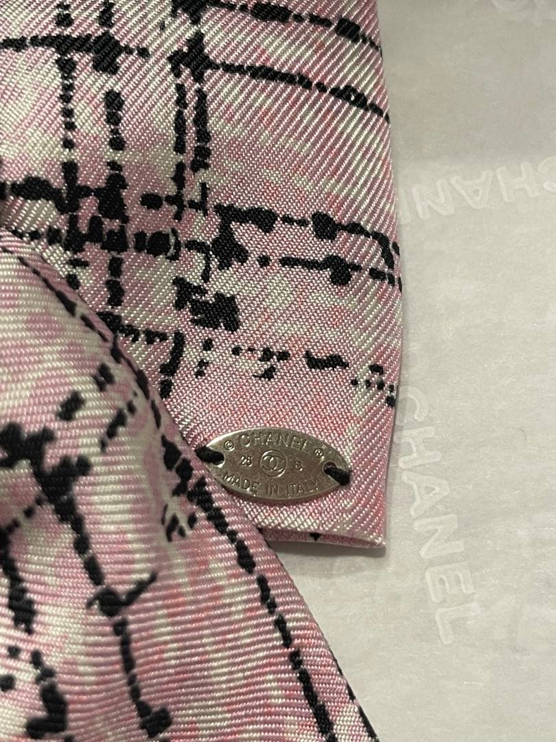 CHANEL ボウ バレッタ ツイード柄 25B ピンク - メルカリ