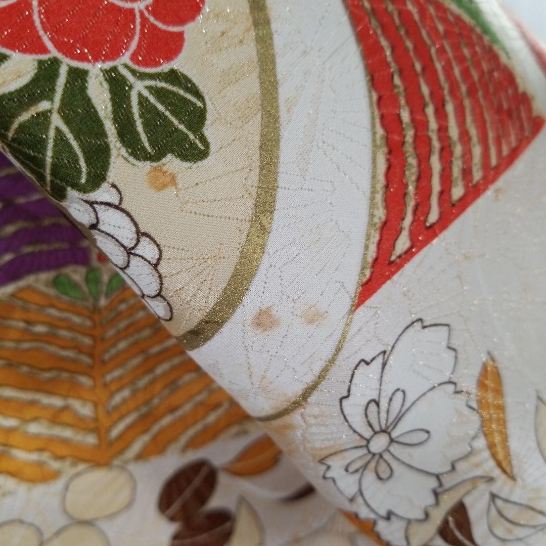 fs136 訳有特価 小～中振袖 縁起柄 豪華 金糸 多色 正絹 - メルカリ