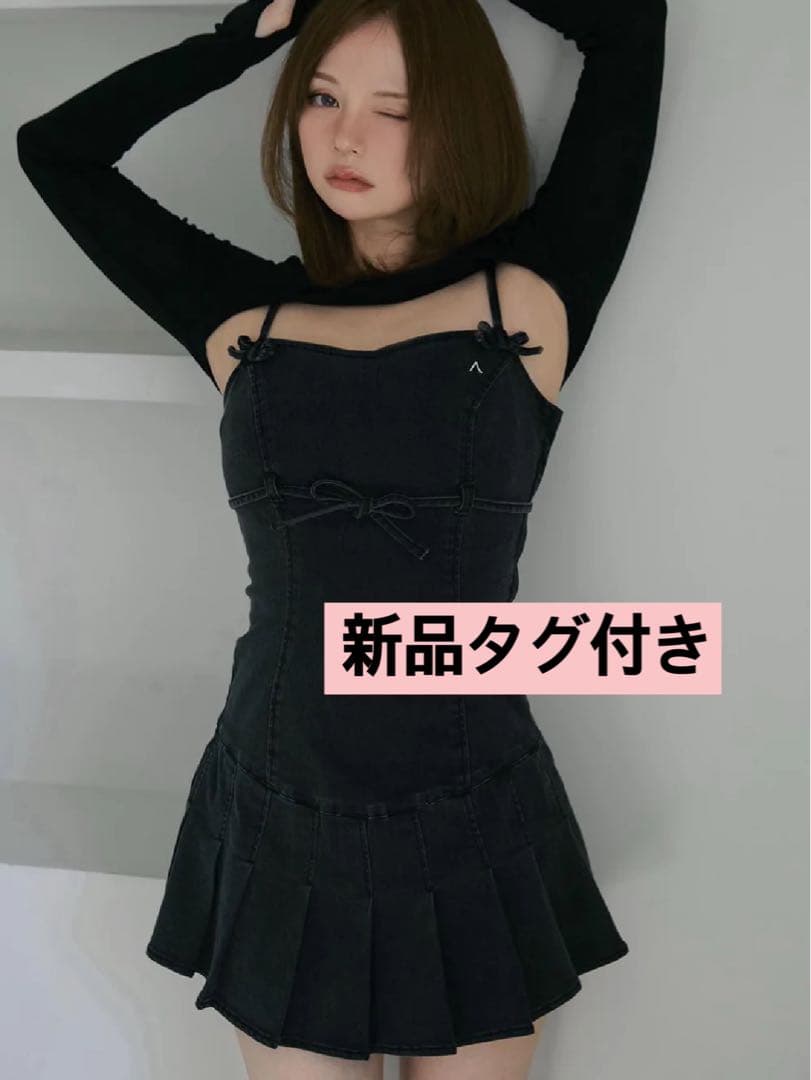 andmaryアンドマリー❤︎Bonnie denim mini dress andmary Bonnie denim mini dress navyblue - メルカリ