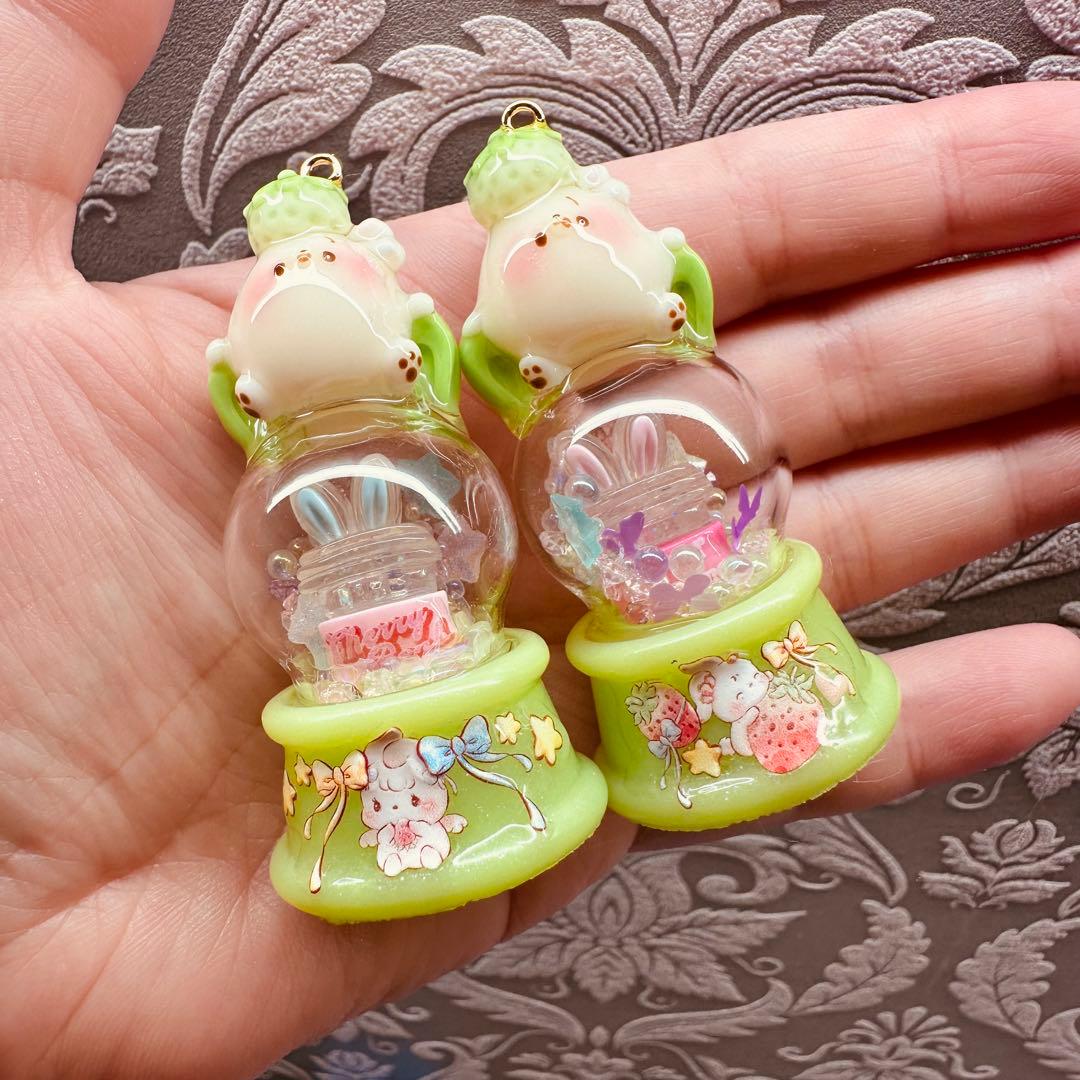 うさぎさんスノードーム♡キーホルダー 楽天市場】おぱんちゅうさぎ ドームキーホルダー キーホルダー