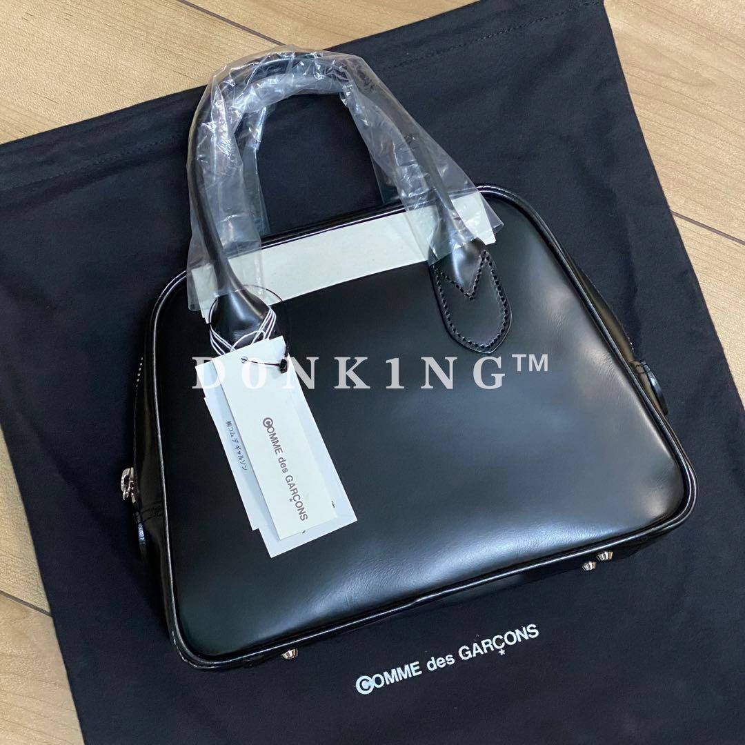 コムデギャルソン 青山限定 台形 レザー ステアバッグ 青山バッグ 黒