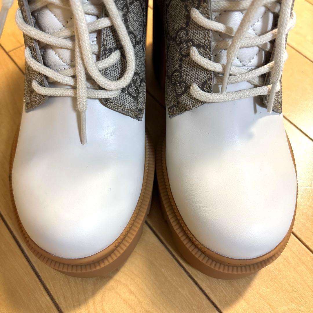 【超美品】グッチGGスプリーム アンクルブーツ36 1/2 23.5cm