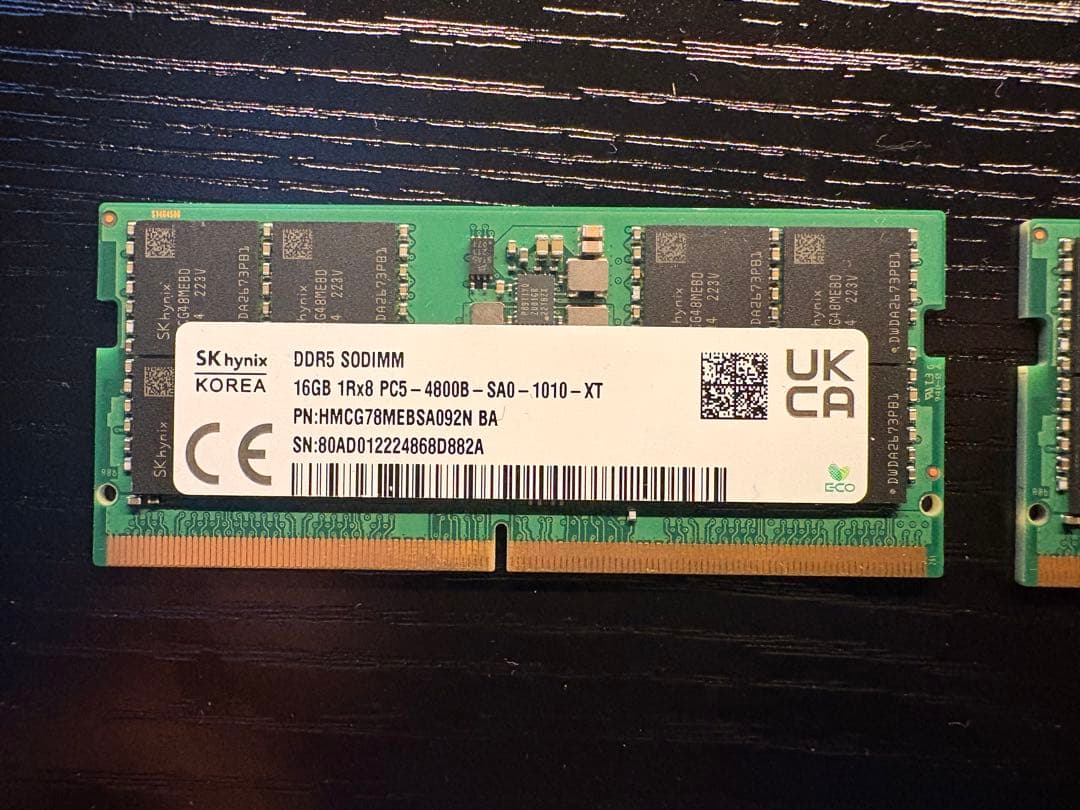 SK hynix製 DDR5 SODIMM メモリ 16GB ×2枚 - メルカリ