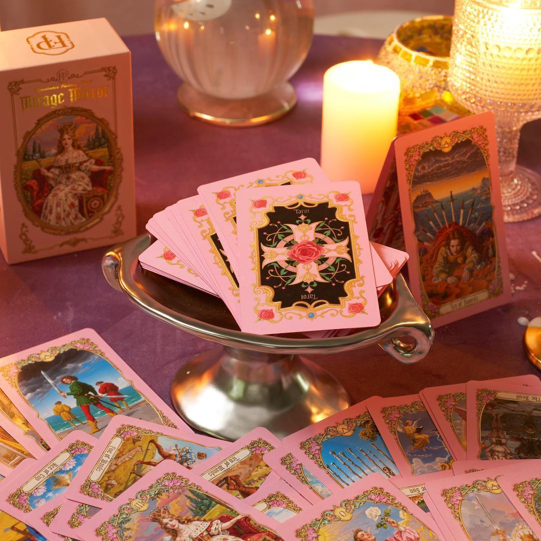 正規品タロットカード】上品なピンク縁✨優雅で幻想的✨ロマンチックな