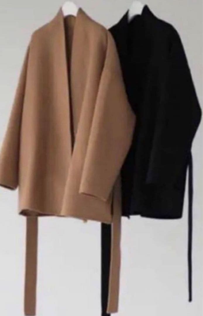 3069y美品 na.eアリュールリバーコート キャメル ベルト付き - メルカリ