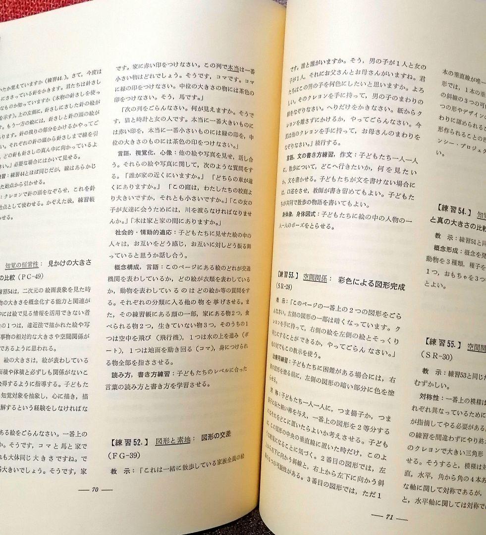 希少 フロスティッグ視知覚能力促進法 学習ブック 検査用紙 ビジョン