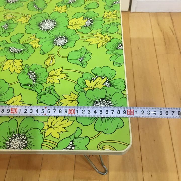 ☆レトロポップ☆ 昭和 レトロ 花柄 ビンテージ 折りたたみ テーブル