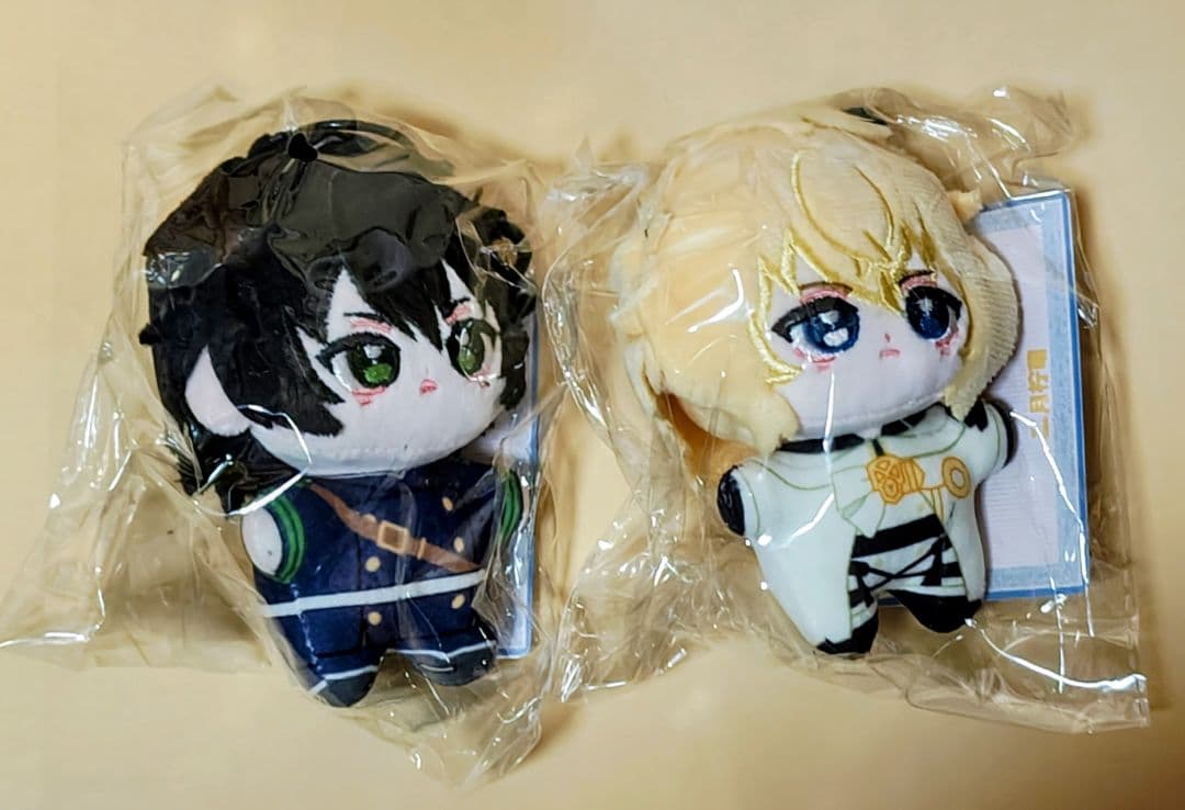 終わりのセラフ ぬいぐるみ キーホルダー 10cm ミカエラ 優一郎 2点