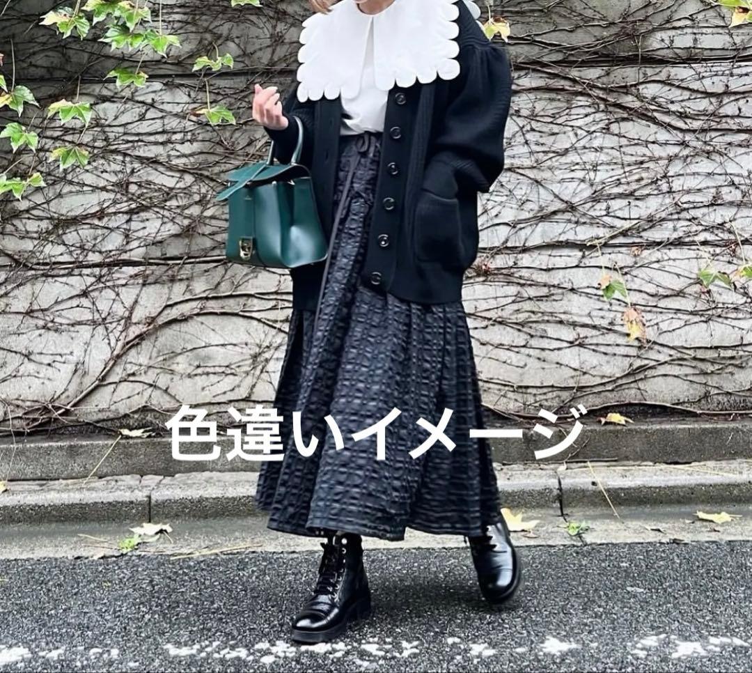 週末セール【Cygne】Raymond ボリューム袖 ロングカーディガン グレー