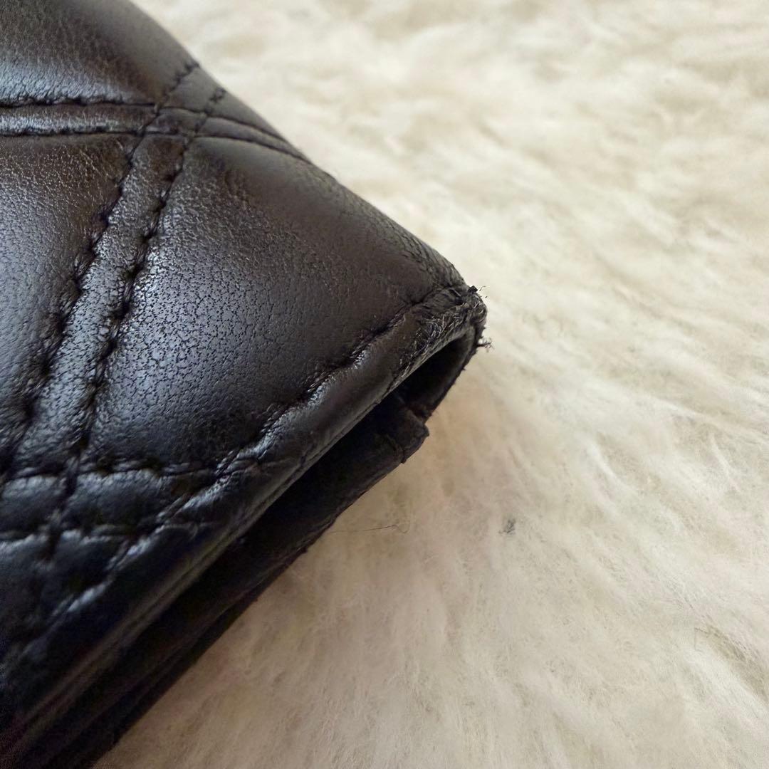 シャネル マトラッセ カードケース 名刺入れ 黒 ブラック ミニ財布 20