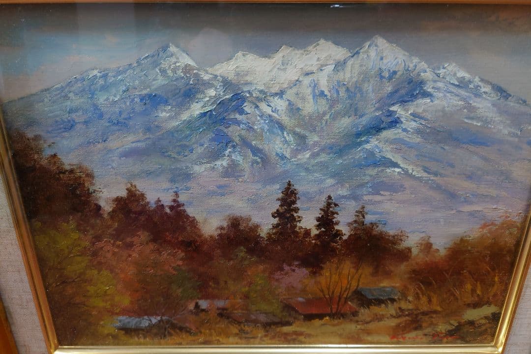 武井 清 「晩秋八ヶ岳山麓」真筆 絵画 油絵 油彩 - メルカリ