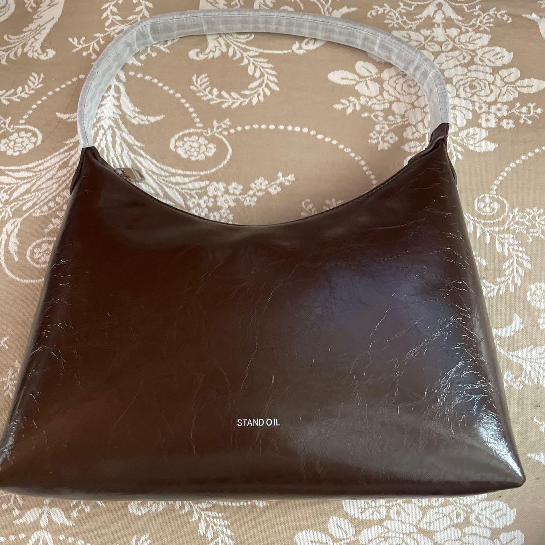 STAND OIL ブラウンPlump bag STAND OIL Chubby bag Marron Combi Women's Shoulder Bag - Tracking_
