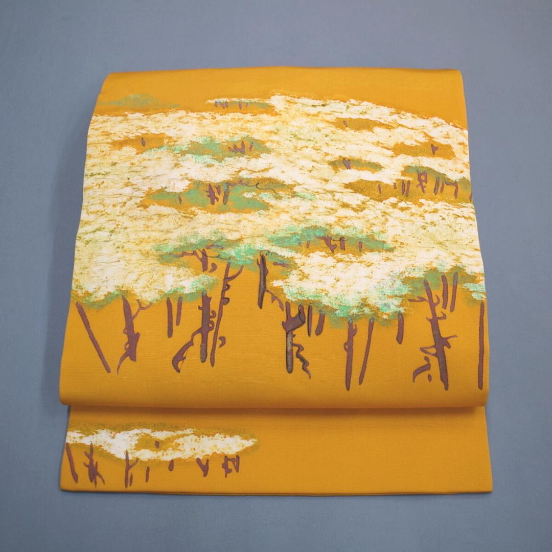 m-112 塩瀬 桜 正絹 名古屋帯 - メルカリ M23-1 未使用品 正絹 塩瀬 名古屋