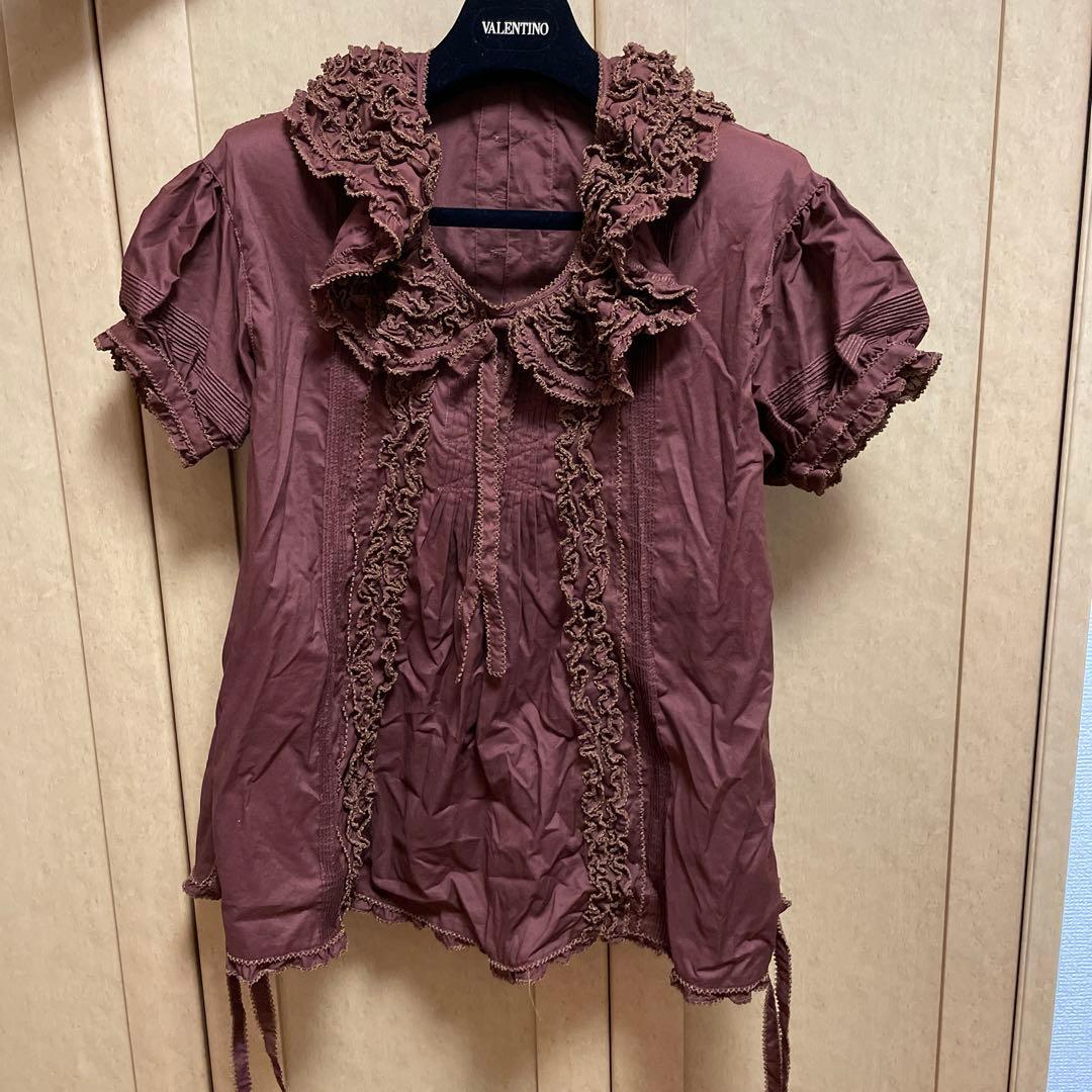 WONDERFUL WORLD KANEKO ISAO ブラウス ブラウン 茶色 - メルカリ