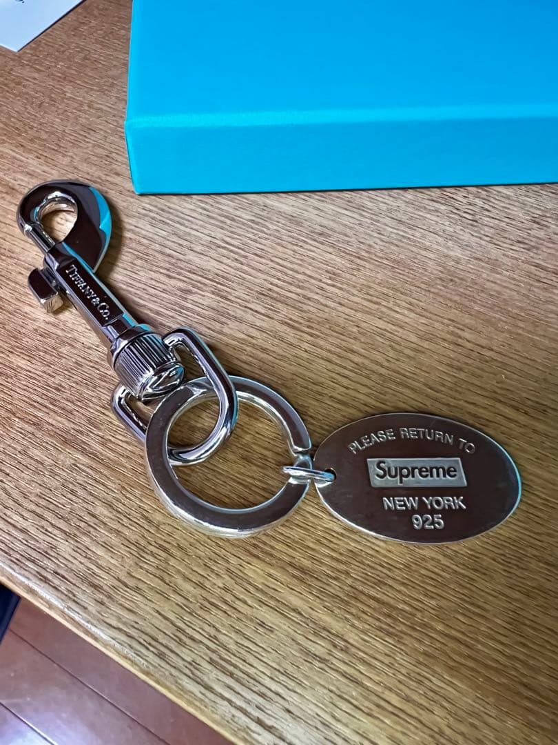 Supreme×Tiffany Oval Tag Keyring キーリング