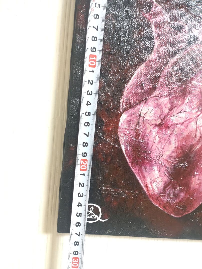 心臓の油絵【本音】1点物の原画/作者サイン入り/F3号サイズ - メルカリ