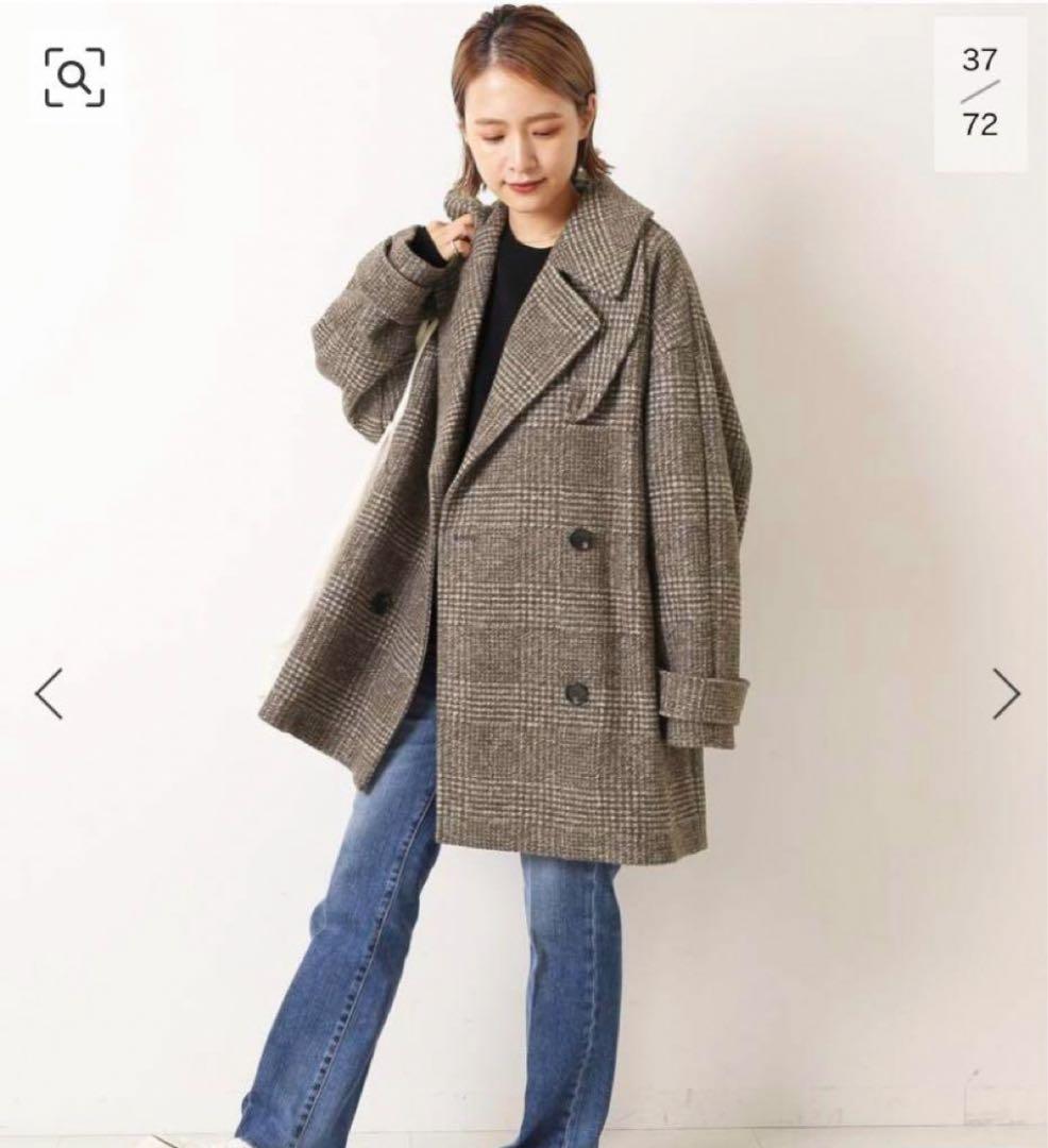 spick&span Wスライバーチェックハーフコート - メルカリ