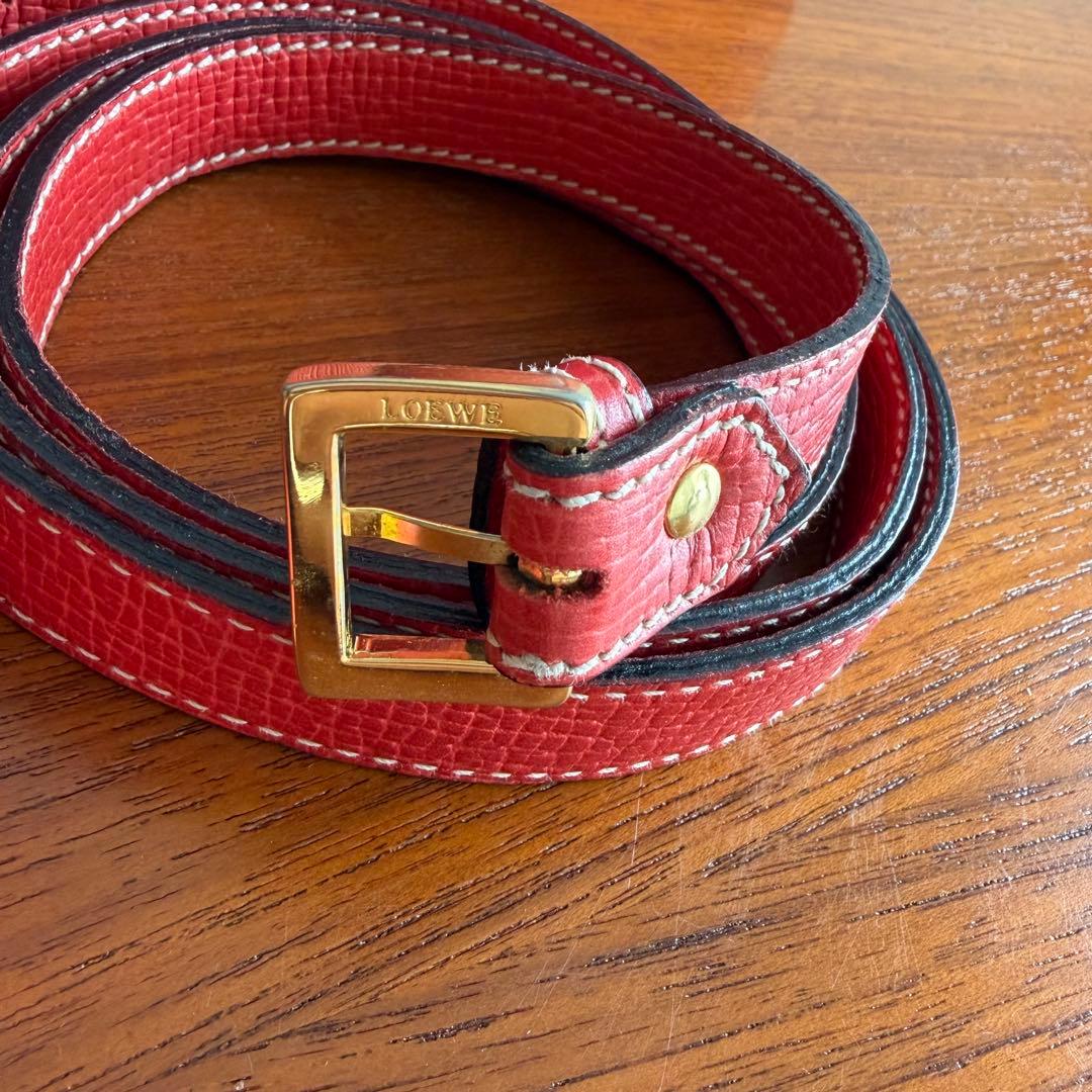 LOEWE バルセロナ レッド スクエアハンドバッグ - メルカリ