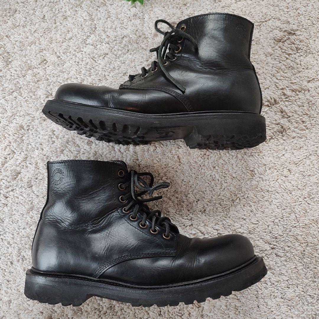 美品BUTTERO(ブッテロ) サイドジップワークブーツ ブラック26cm 40