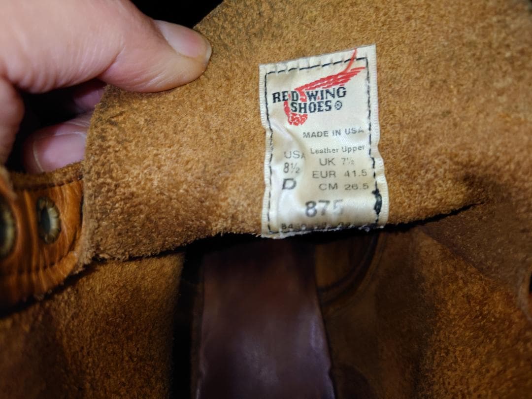 RED WING レッド ウィング 875 サイド羽刻印 8.5D 10年 美品