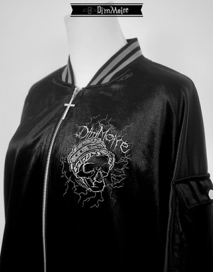 DimMoireディムモアール Messy BonesベロアスカジャンBlack - メルカリ