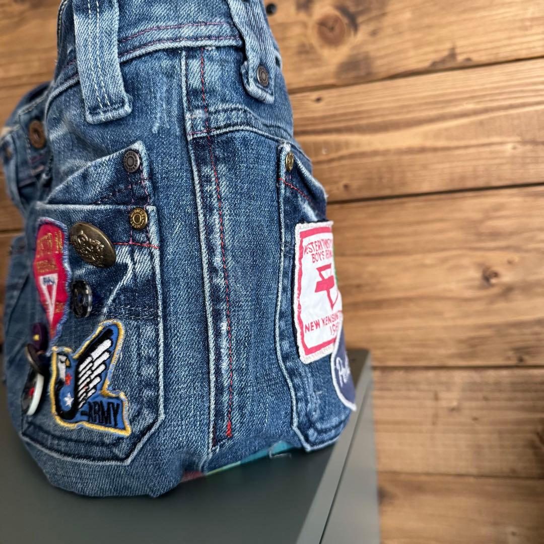 ハンドメイド デニムリメイク バッグ 2way - メルカリ